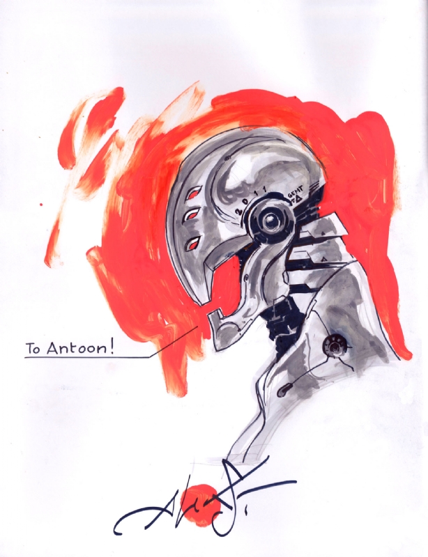 Ultron sketch By Aleksi Briclot In World of Wonders artbook Comic Art
